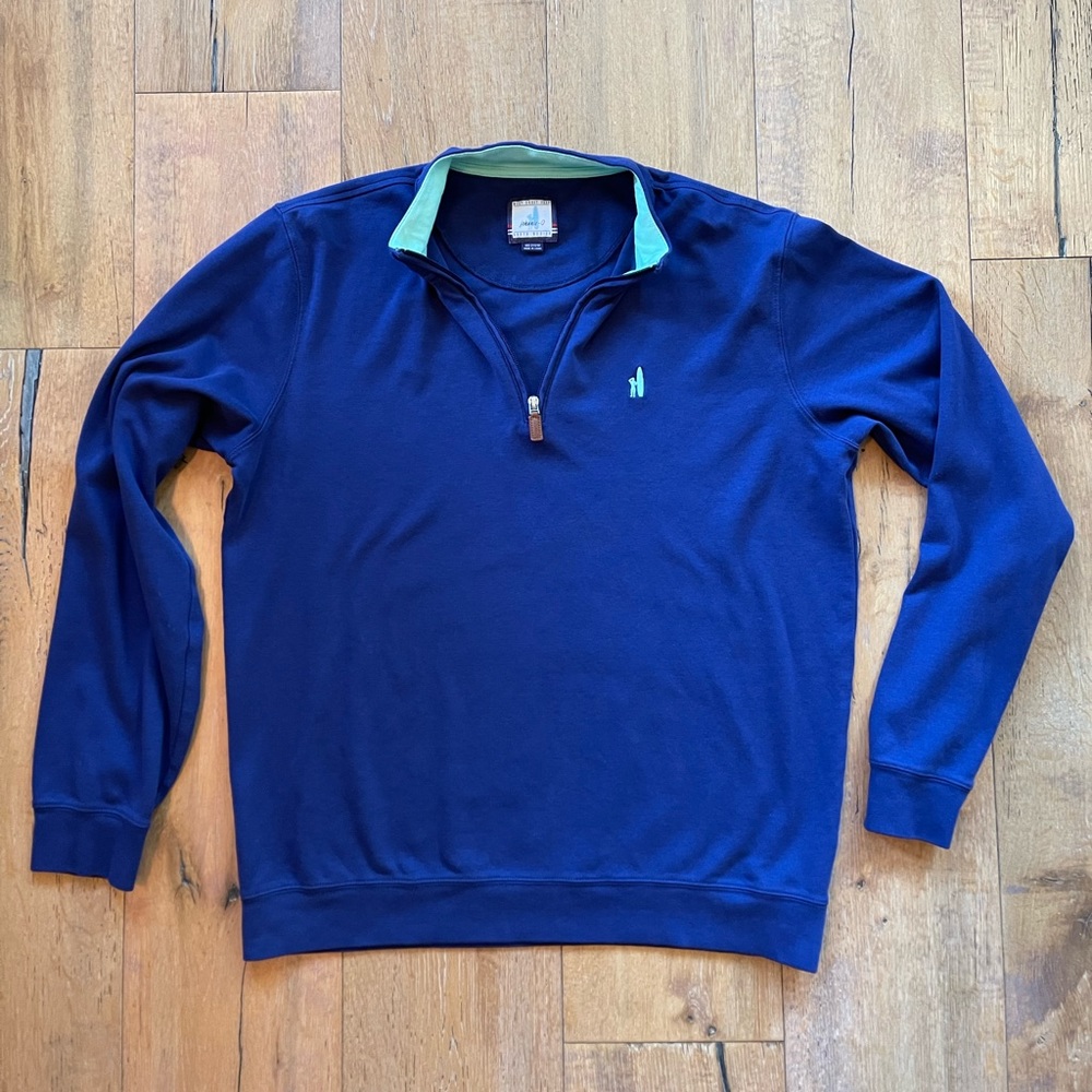 johnnie-O Blue Long Sleeved Quarter-Zip Men’s M